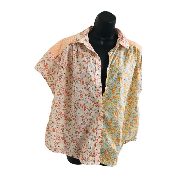 American eagle outfitters paisley multi vintage look relaxed fit button size M - Picture 3 of 13